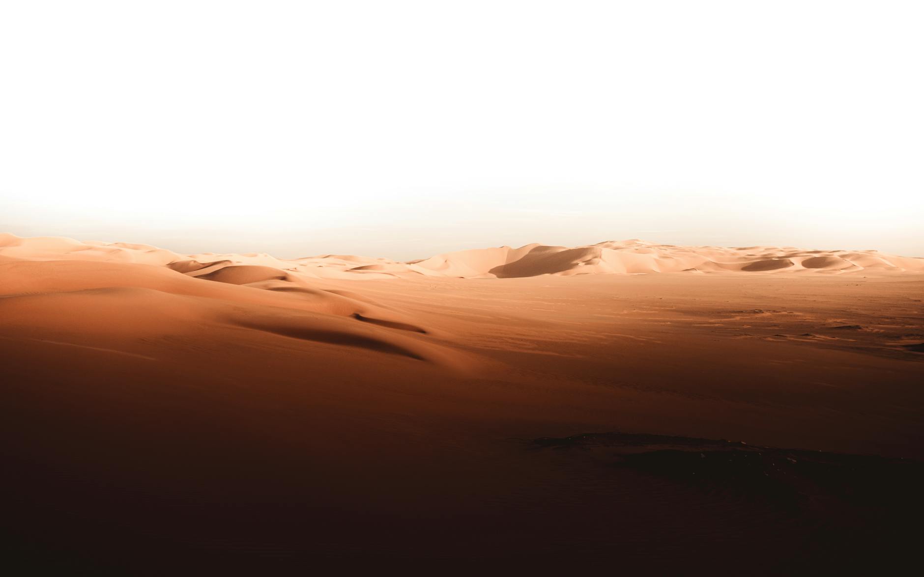 Stunning view of sand dunes in the Sahara Desert, capturing the arid and desolate beauty of Ouargla, Algeria.