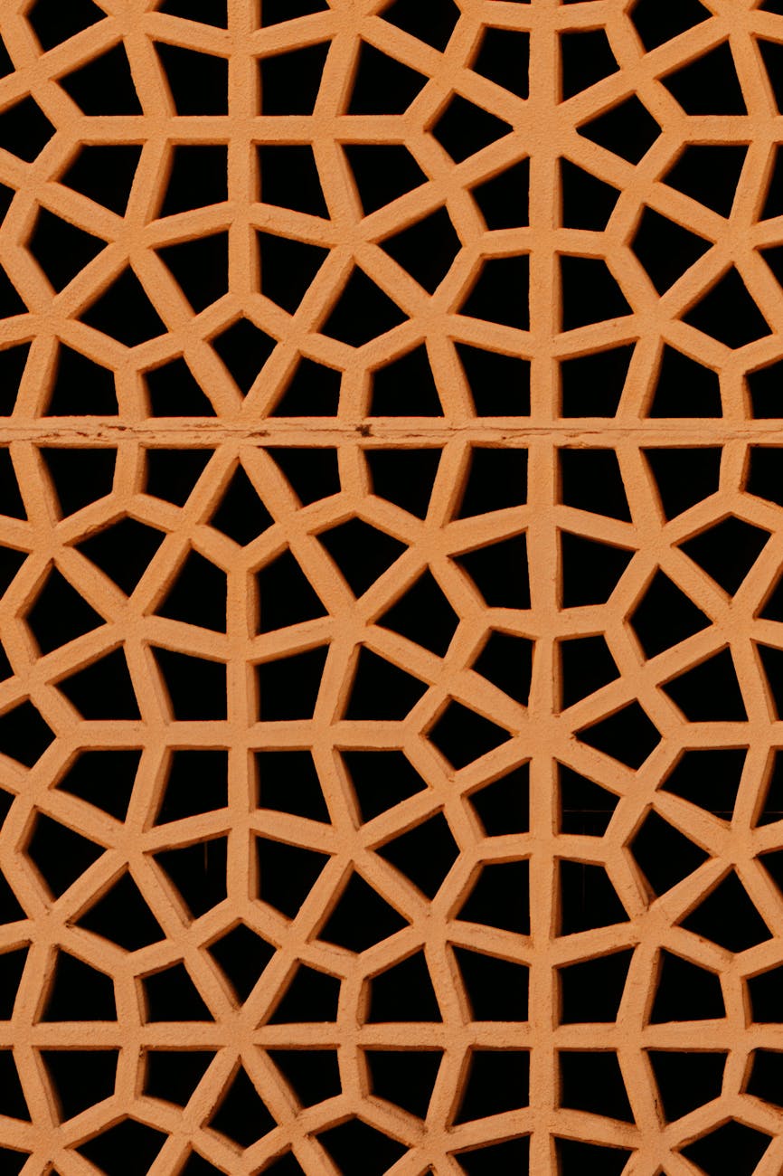 Detailed Islamic geometric pattern panel showcasing arabesque and tilework elements.