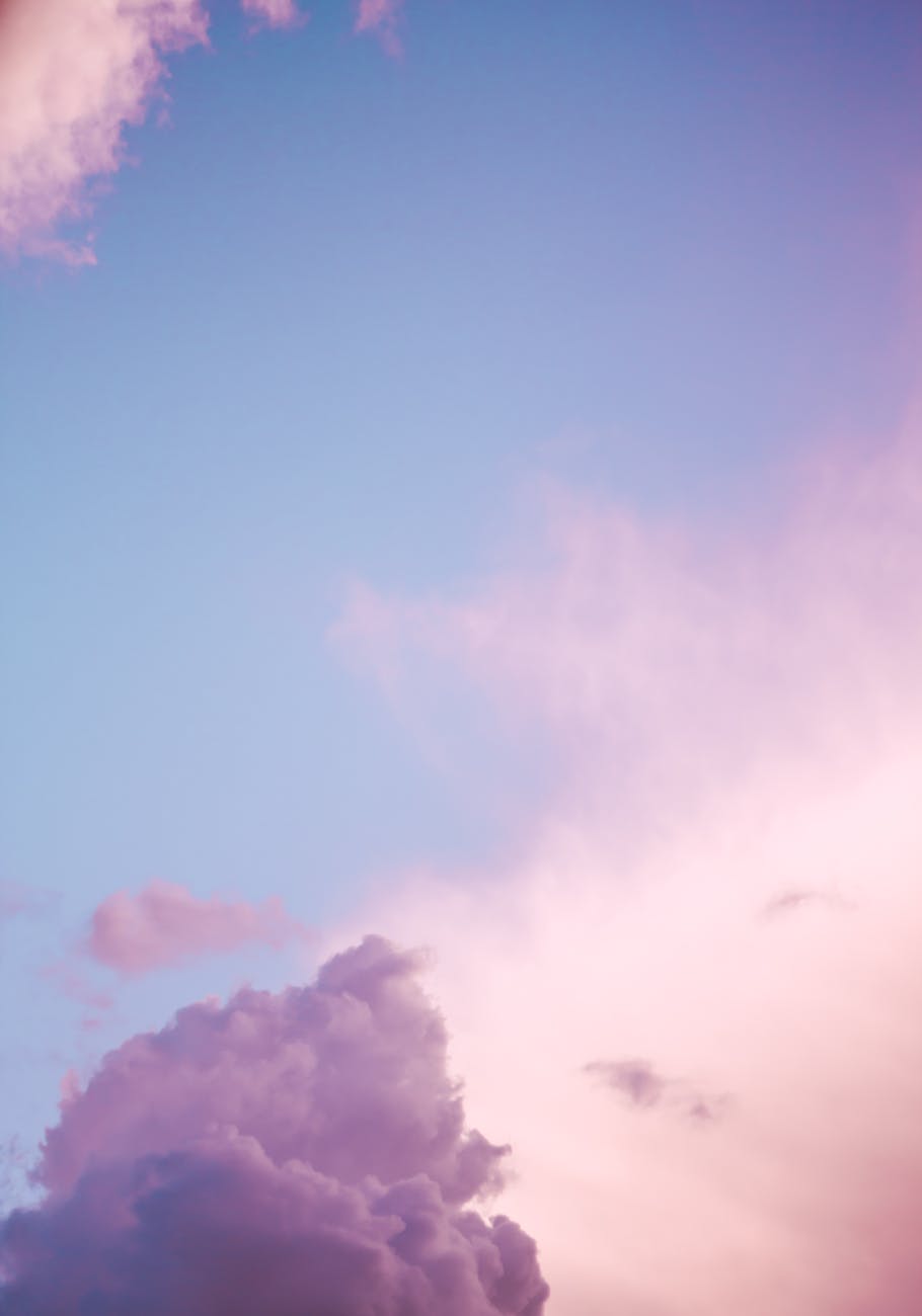 A breathtaking view of a vibrant pink and blue sky with soft clouds in Berlin.