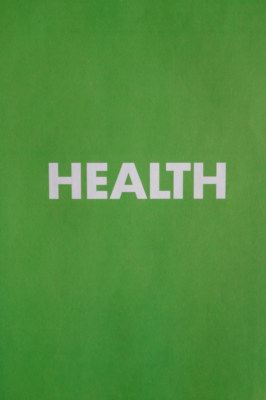 Simple green background with bold white 'HEALTH' text, ideal for health themes.