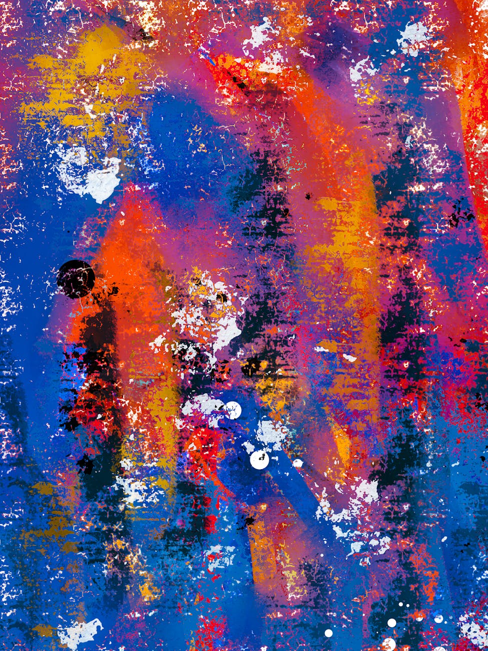A colorful abstract art piece featuring dynamic textures and vibrant colors for creative inspiration.